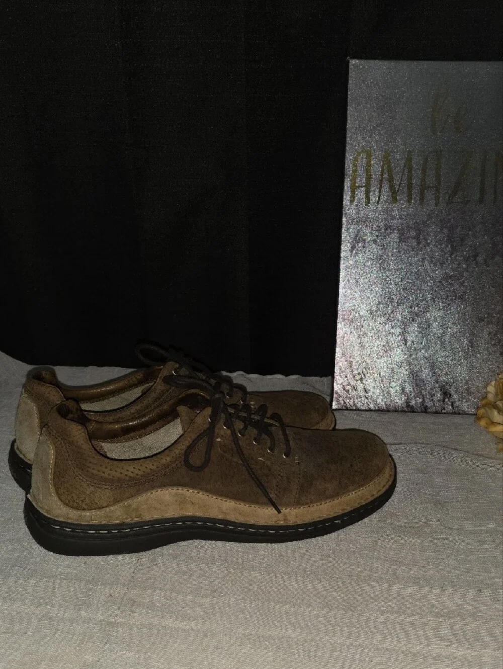 Merrell SZ 13 Men's Psychic Peat Moss Brown 2 Tone Leather Lace-Up Oxfords